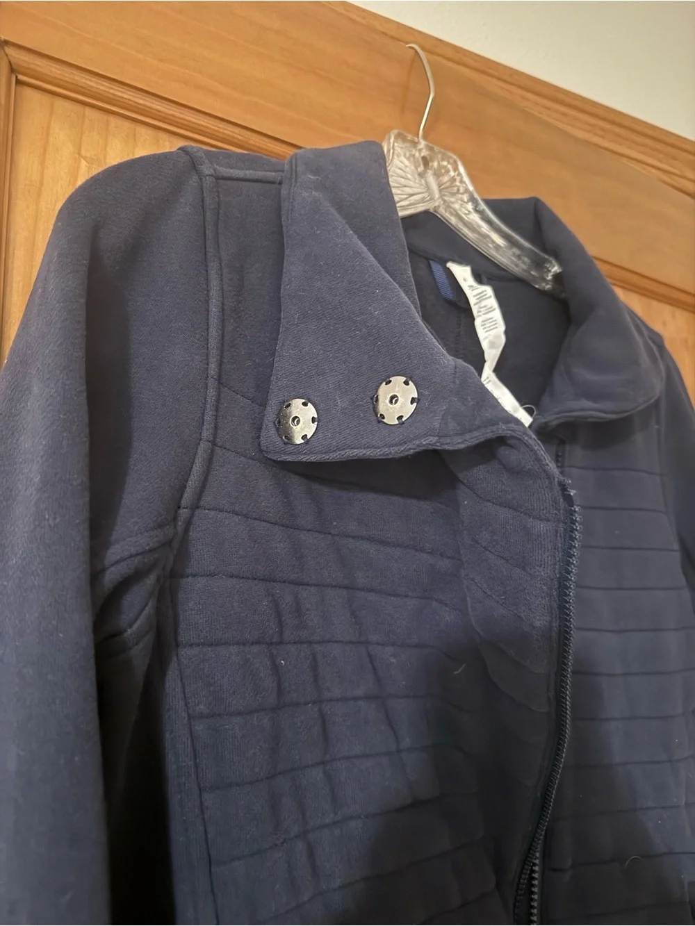 lululemon athletica Navy Quilted Front Zip Jacket